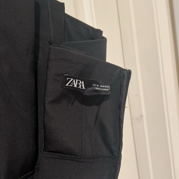 ZARA WIDE-LEG CREPE JUMPSUIT BLACK SIZE M NWOT - Picture 13 of 13